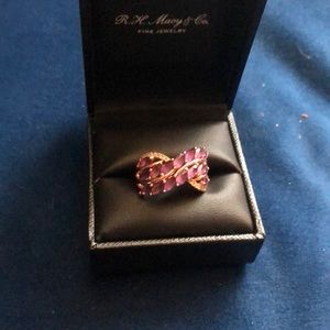 Size 8 rose gold over silver ring